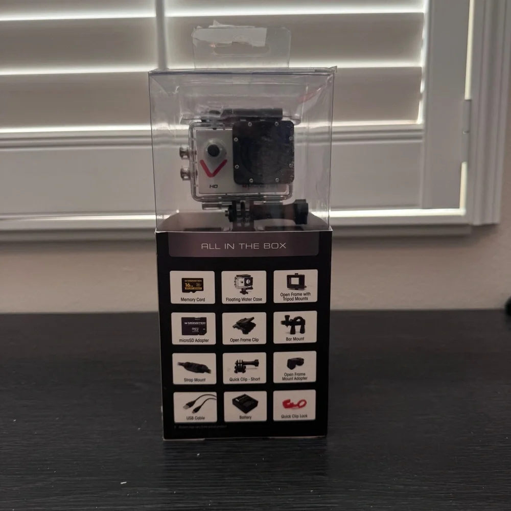 NEW Monster Vision Action Sports Camera + 16GB Memory Card Accessories UNOPENED